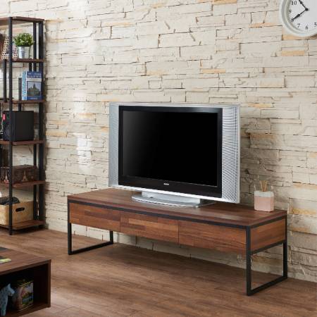 Suport TV retro în culoarea teak întunecat